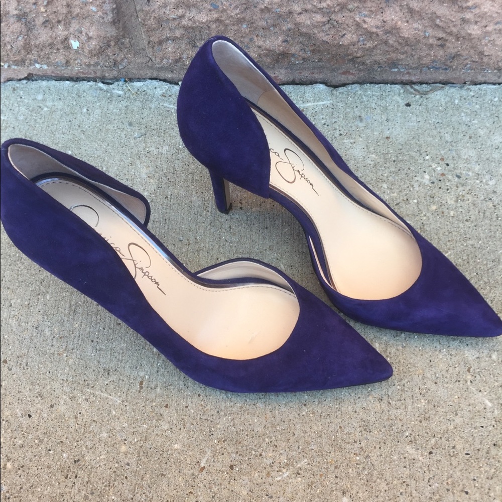 Jessica Simpson Blue Velvet Heels